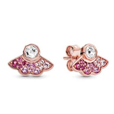 China CLASSIC Rose Gold Earrings Stud Fashion Statement Gold Plated Luxury Cute Heart 925 Women's Earrings Sterling Silver Jewelry Wholesale for sale