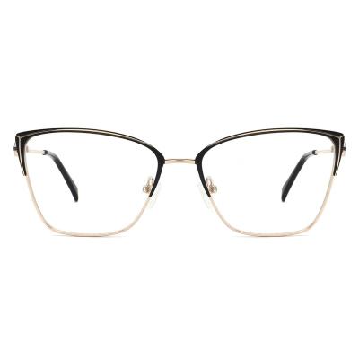 China For reading glasses fashion angled metal eyeglass frame is popular for ladies for sale