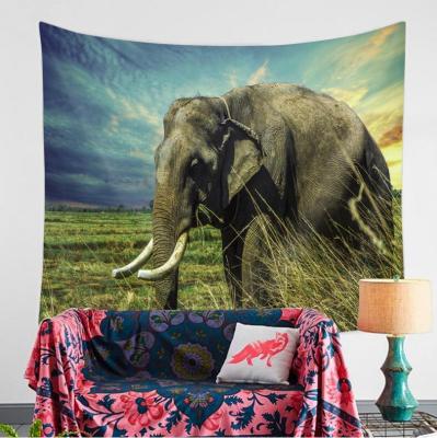 China Simple Premium Tapestry Fabric Wall Hanging Elephant Tapestry 60*51 Inch for sale