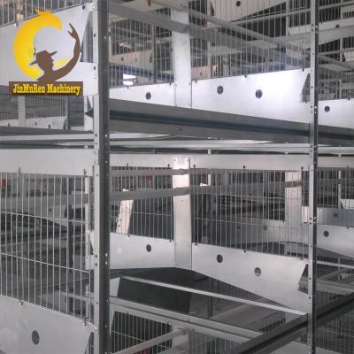 China Save Space Jinmuren Automatic Poultry Farming Equipment Breeder Chicken Cage Equipment For Project for sale