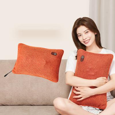 China Waist Cushion Massage Pillow with Heat Back Cushion 24W 2800mAh Battery Almofada de Massagem Cuscino Massaggiante Neck Massager for sale