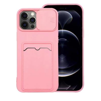 China Hot Fanshion Style Shockproof TPU Card Socket Protect In Camera Silicone Phone Back Covers For iPhone 11/12Pro Max/iphonex/xs for sale