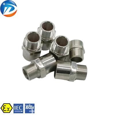 China Stainless Steel Pipe Adapter Brass Male Female Threaded Explosion Proof Pipe Fittings With CNEx ATEx IECEx Certificate for sale