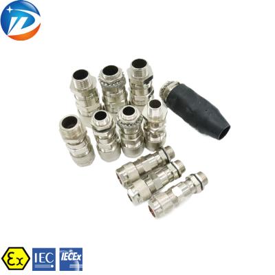 China MKD-D2 Ex Cold Flow Gland Nickel Plated Brass Cable Glands With CE Certificate for sale