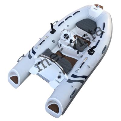 China Gear Racing European Design PVC/Hypalon Fiberglass Hull 300cm Rib Boat For Sale for sale