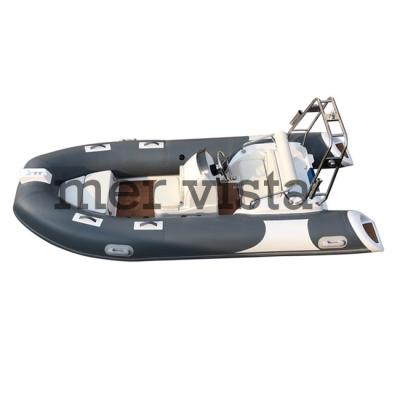 China Gear Racing Family To Use Small Tender Fiberglass Hull Rib 390 Inflatable Boat With Motor for sale