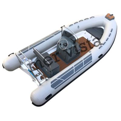 China Water Sports Area CE Certification 14ft Small Yacht Fiberglass Hull Rib 430 Inflatable Boat for sale