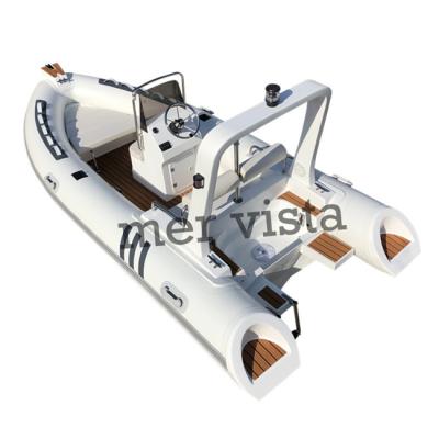 China Speed ​​Racing 2021 New Arrival Design Taiwan hypalon fiberglass 4.7m rigid 470 rib boat with Hidea outboard motor for sale