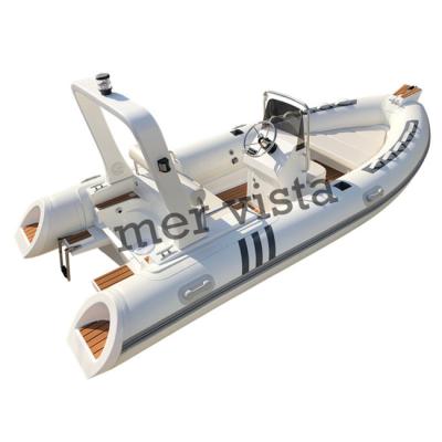 China Gear Racing 4.7m Rigid Hull Fiberglass Material Inflatable Boat Rib 470 for sale