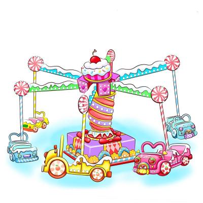 China Happy fiberglass candy car kiddie rides for sale