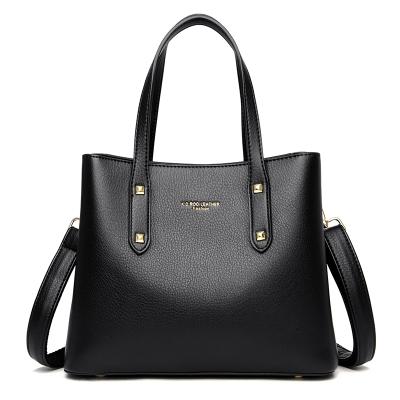 China Fashionable High Quality Luxury Fashion Simplicity Elegant Women PU Lightweight Handbags Retro for sale