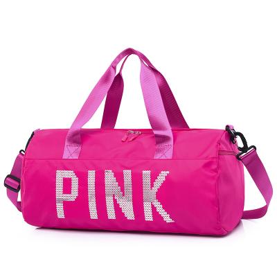 China Multifunctional Backpack Travel Bag PINK Divider Wet and Dry Duffel Bags Gym Women Waterproof Sports Travel Bag for sale