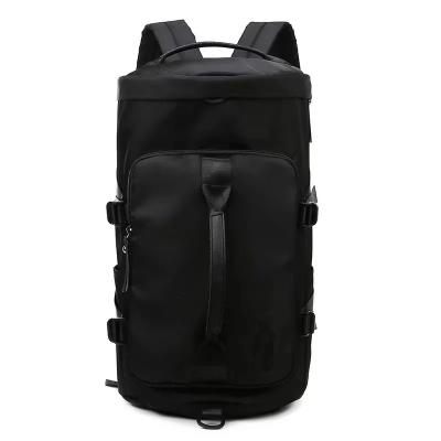 China Multifunctional Travel Bag Backpack Fit Sports Duffle Gym Travel Black Backpack Bag For Men And Women for sale