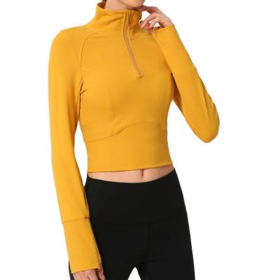 China Wholesale Customized Sporty Women's Fitted Long Sleeve Long Sleeve Shirt Gym Fitness T-Shirts QUICK DRY Wear for sale