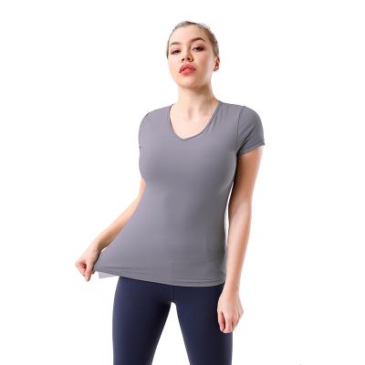 China QUICK DRY Wholesale Fashion Gym Clothing Half Sleeve T-shirt Tops For Women for sale