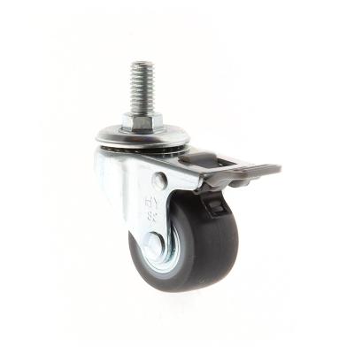 China Modern 1.5 Inch High Elastic TPR Threaded Stem Caster for sale