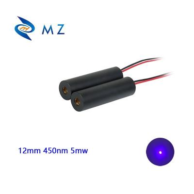 China Hotels Dot Blue Laser 12mm 450nm 5mw Dot Laser Module Industrial Grade RPA Constant Power Drive for sale