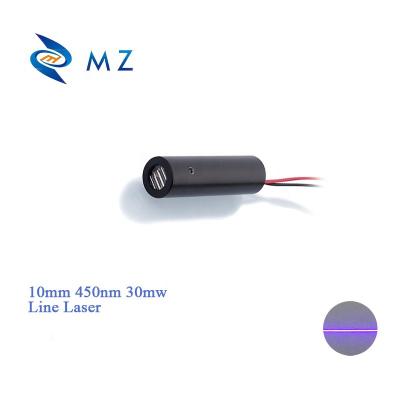 China Hotels Line Industrial Laser Module 10mm 450nm 30mw Blue Line Module Grade Blue Line Laser Module 1 Meter Focal Length Laser for sale