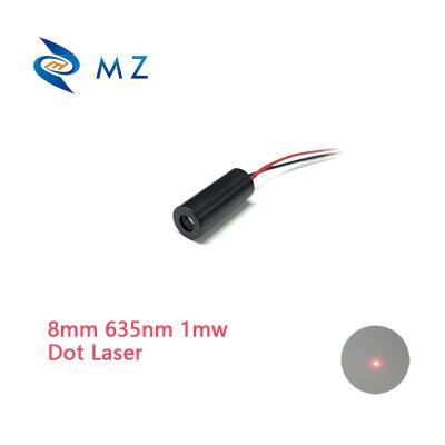 China Industrial Standard 8mm 635nm 1mw Readers Hotels Class II APC Laser Red Dot for sale