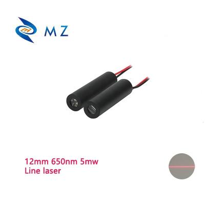 China Hotels Industrial Low Power 12mm 650nm 5mw Red Laser Line Module Line APC Different Lengths For Measurement for sale