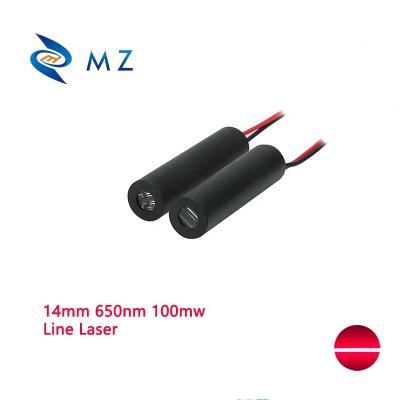 China High Power 14mm 650nm 100mw Hotels Industrial APC Led Red Line Laser Module For Horizontal Measurement for sale