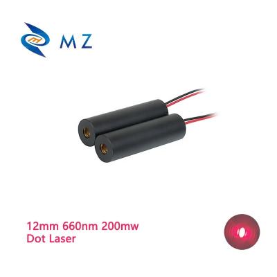 China Hotels D12mm 660nm 200MW DC5V/12V/24V Dot Laser Industrial Grade Red Dot Laser Module ACC Drive Red Laser Module for sale