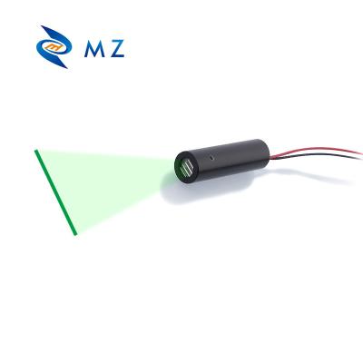 China Hotels D10mm 520nm 5mW 110 Degree Green Line Laser Diode Module Industrial Grade APC Driver for sale