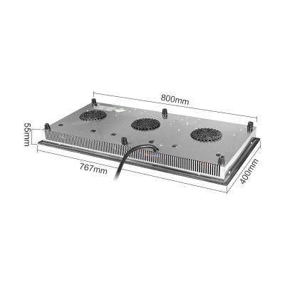 China Hotel China Install 220v Tiansta 5kw Three Burner Induction And Infrared Cooker for sale