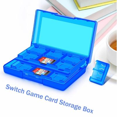 China Games cards 24 in 1 Portable Game Cards Case Shockproof Hard Shell Protective Storage Box for Nintendo Switch OLED NS Switch Cartridge Case for sale