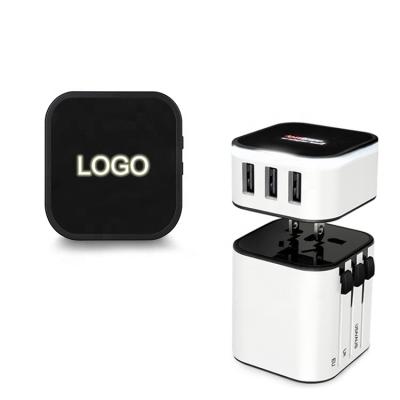 China International Power Adapter Universal All-in-One Residential/Multi-Purpose Travel Adapter with Customized Luminous Logo for sale