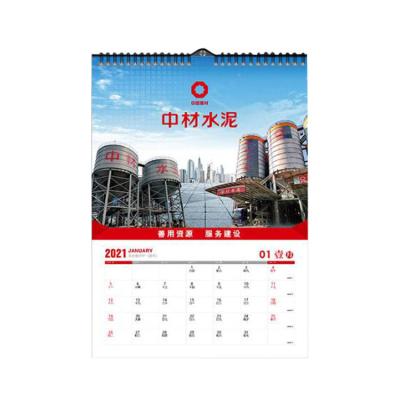 China Custom Printing Table Calendar 2021 Promotional Wall Calendar For Company Advertising Hang Calendar for sale