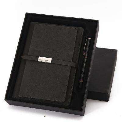 China Hardcover Business Gift Set Double Cover Notebook Writing Book Agenda In Stock Custom Logo Available for sale