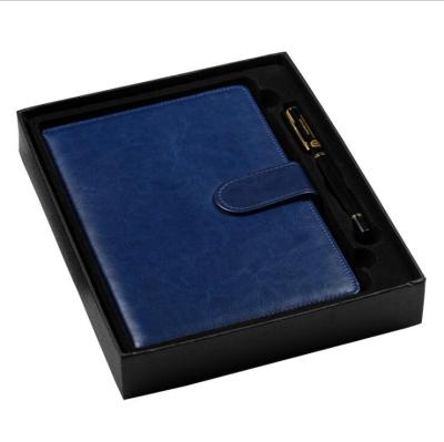 China Business Gift Company Custom Leather Business Gift Notebook With Pen Set Gift Pack for sale