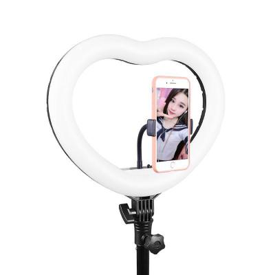 China Photogrphy Live 12 Inch Heart Shape Ring Light Tripod Stand Remote Control For Make up Youtube Live Show for sale