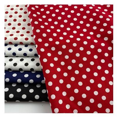 China Heat-Insulation Polka dot all cotton poplin fabric 40S 110*70 digital printed fabric for children's clothing women's dresses suspender shirts for sale