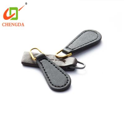 China From CHENGDA Design Jacket Lock High Quality Nickel Free Non Plating Leather Zipper Pull Pull Slider for sale