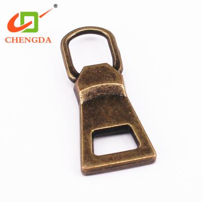 China CHENGDA Nickel Free September Super Customized Logo Metal Plating Zipper Pulls Tags for sale