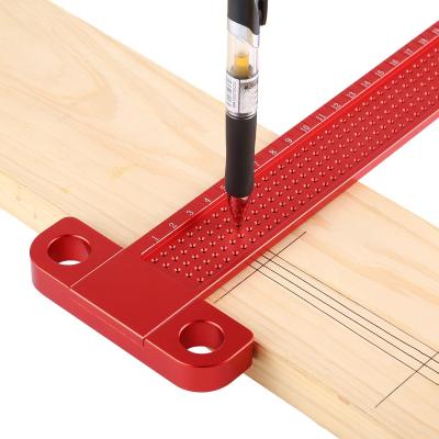 China T100/T160/T260 Carpenter Ruler T-Type Hole Scribing Woodworking Marking Gauge Scribe for sale