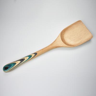 China Kena Sustainable Custom Beech Pakka Wooden Spatula For Kitchenware for sale