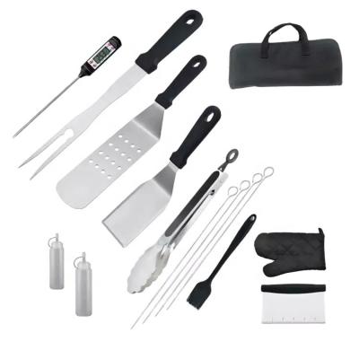 China General Use For Outdoor Camping Gas And Induction Cooker Cookware Grill BBQ Set Tools Stainless Steel BBQ Grills Accessories Tool Kit for sale