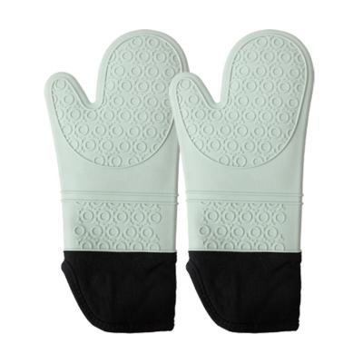 China Oven Mitt BBQ Gloves Printed Flexible Silicone Textured Non-slip Grip Silicone Oven Mitt for sale