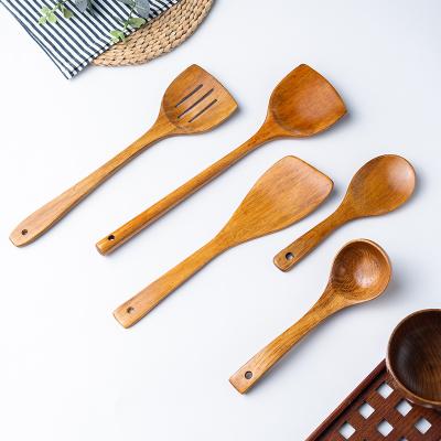 China Sustainable Hot Sale Wooden System Kitchen Bamboo Utensil Set Bamboo for sale