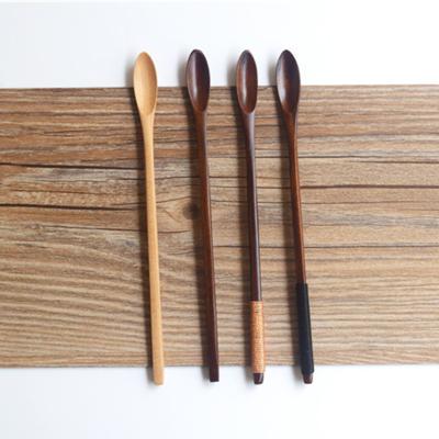 China Sustainable Natural Customized Honey Dipper Sticks Wooden Coffee Spoon Bar for sale