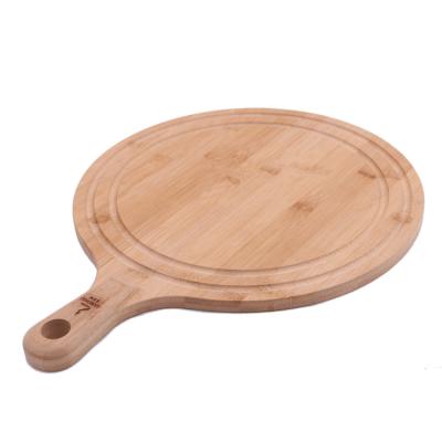 China Sustainable Bread Cutting Wooden Cutting Board Pine Wood Pizza Tray With Handle for sale