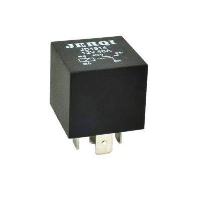 China Factory Supply 30A 40A 4pin 5pin 12v 24v Automobile Universal Relay Silver Contact Car Relay JD1914 for sale