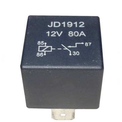 China Factory Supply 80A 70A 12V 24V 4pin 5pin Waterproof Big Current Relay JD1912 Car Auto Starting Relay JD1912 for sale