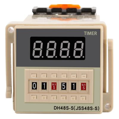 China 5a Epoxy 12V 24V 220v DH48S-S Adjustable Automatically Reuse Digital Display Time Delayed Relay-itme for sale