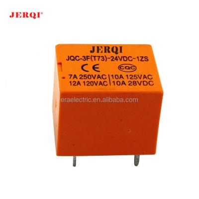 China 5V 12V 24V 10A T73 PCB Relay 5Pin Copper Contact Sugar Cube Sealed Relay for sale