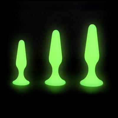 China Glow in the Dark Novelties Adult Toys Glow in the Dark Sex Toys Luminous Butt Plug Set for sale