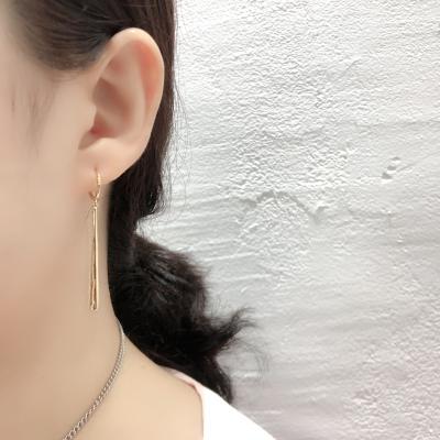 China FASHIONABLE Drop Shaped Trendy Geometric Minimalist Statement 925 Sterling Silver Hoop Stud Earrings Hip Hop for sale